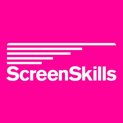 The pink ScreenSkills logo.